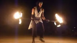 Hell Fire Tournament/ Fire Spinning @ Burning Man 2016 (Dragon Gandofing) - AtomNUKE