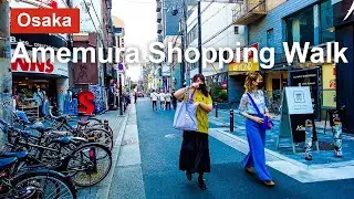 【Osaka 💖】Walk Japan - Namba Amemura Walk Shopping Street Exploring ASMR 【4K】오사카 โอซาก้า