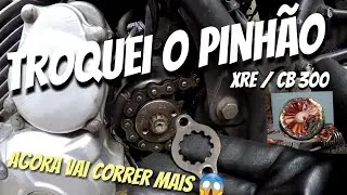 COMO TROCAR O PINHÃO DA XRE 300 / CB 300