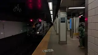 MTA: R156 locomotive/ Work train at Canal St and W4 St