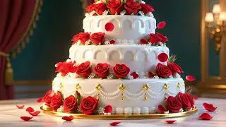 Luxury Cake with Red Roses &ndash; Stunning Designer Cake