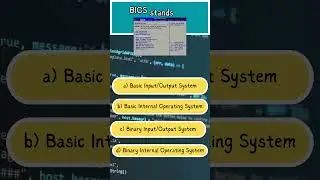 #Short Quiz - BIOS