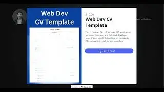 Junior Web Developer CV template