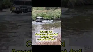American Giant Hummer H1 crossing deep River off road champ test