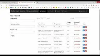 Student Project System Allocation and Management System in PHP
