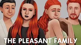 Sims 2 x Sims 4 - The Pleasant Family 🖤...(Sims 4 Create-A-Sim)