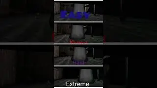 Granny under bed jumpscare in easy vs normal vs hard vs extreme