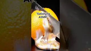 Orange Crunch + Sticky Slime Threads | Relaxing ASMR #asmrshorts #relaxing #oddlysatisfying