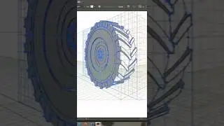 Perspective Vector Drawing A Truck Wheel
