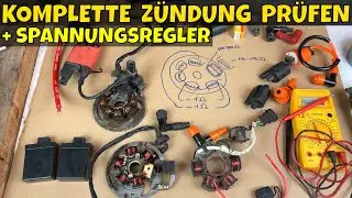 Die Komplette Roller Zündung + Spannungsregler in einem Video prüfen / so findet ihr den Fehler