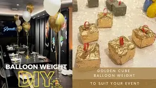 DIY | how to easy fast way to make your own balloon weight with custom color for balloon centerpiece