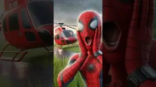 Spider-Man ka helicopter 🚁 kaise ho gaya cresh 😨 #shorts #ai #story #spiderman
