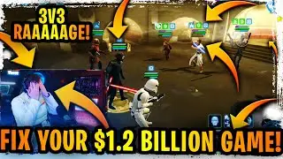 FIX YOUR $1.2 BILLION GAME, SWGOH! 3v3 Grand Arena RAGE - Saddest Grand Arena Story EVER!
