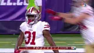 Raheem Mostert takes dump off pass 87 YARDS to the house!