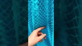 Mermaid Scale fish tail fabric, aqua blue scales #mermaid #textile