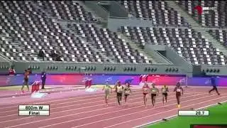 Gomathi Marimuthu from Trichy, winning the 800mtrs Gold at the Asian championship at Doha.