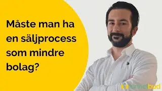 M&aring;ste man ha en s&auml;ljprocess som mindre bolag?