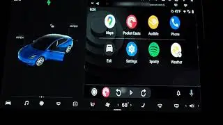 Android Auto demo on Tesla Model 3