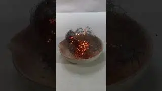 Burning Iron with Pure Oxygen to Melt a Brick.