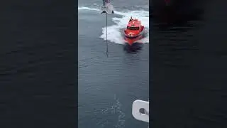 Rescue craft recovery in rough seas