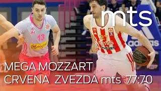 KK Mega Mozzart - KK Crvena zvezda mts 77:70. Polufinale Admiral bet KLS, sezona 2022.