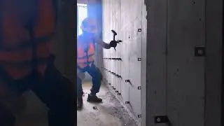 Removal process of cement wall aluminum formwork pull tabs #technology #innovation #gadgets #future