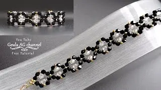 Crystal and Bicone Beads Bracelet DIY Beaded Bracelet