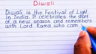 Paragraph writing on Diwali the festival of lights | Essay writing on the Diwali Festival 