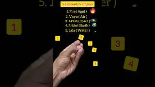 5 Fingers = 5 Elements | Secret of Panch Tatva in Your Hands | Yoga Mudra Power #shorts #yoga #viral