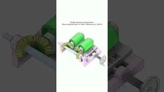 Roller distance Adjustment #cad #engineering #mechanical #mechanism #solidworks #fusion360