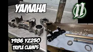 1986 Yamaha YZ250 Triple Clamps complete restoration!