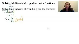 Solving Multivariable Equations with Fractions