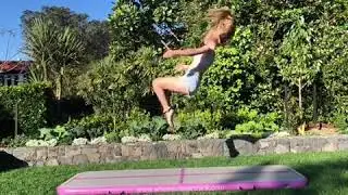 Excellent quality air tumble track canada pink airtrack gymnastics video player