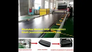 pp wpc sheet making machine / wood plastic sheet machine for trunk boot of automobile car