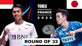 Jonatan Christie (INA) VS Kenta Nishimoto (JPN) | French Open 2025 | R32