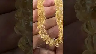 Citrine Faceted Small coin beads 4mm and Melon Cut beads 16
