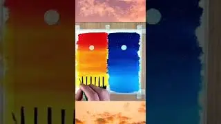 BEAUTIFUL SUNRISE AND BEAUTIFUL NIGHT SCENERY DRAWING | MY DRAWING ARENA | PLEASE SUBSCRIBE AND LIKE