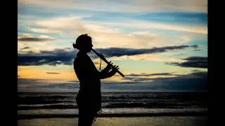Soothing Flute- Ocean Waves Meditation Music-relaxing Flute therapy with calm waves to chill & sleep