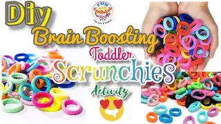 Scrunchies Tricky fingers game |  Color Sorting activity@funwithlearningbymissa #vlog103#fun