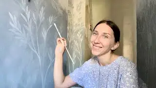 How I create murals in my bathroom/ Renovating an old Italian house