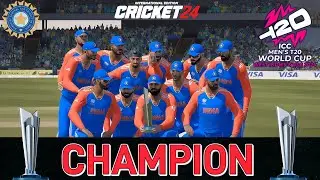 Геймплей Cricket 24 (PS5): Финал чемпионата мира T20 2024 года между Индией и ЮАР || Ar Games League