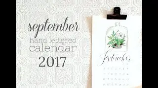 Hand Lettered Calendar | September 2017
