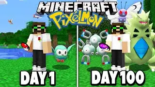 I Survived 100 Days in Minecraft Pixelmon Hardcore and here is what happened