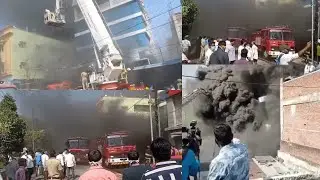 FIRE IN COMMERIAL COMPLEX SECUNDERABAD MINISTER ROAD #fireincident @RH9NEWS