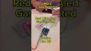 MQ-2 Gas Detector in Arduino  UNO R3 ​#shorts #arduino #gas #gasdetector #safety #highlights