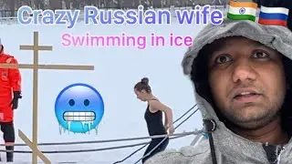 Indian in Russia Vlog Swimming in ice 🥶