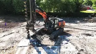 Geax EK110 Seacant wall piling in Reading Piled Solutions Ltd