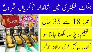 Biscuit Factory Jobs 2025 - Biscuit Company Jobs 2025 - New Jobs 2025 In Pakistan Today - Jobs 2025