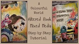 TandiArt Cut and Collage | Soft Oil Pastels | Mixed Media Double Page Spread | Step by Step