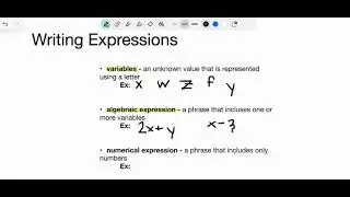 Writing Expressions - Algebra 1 Basics